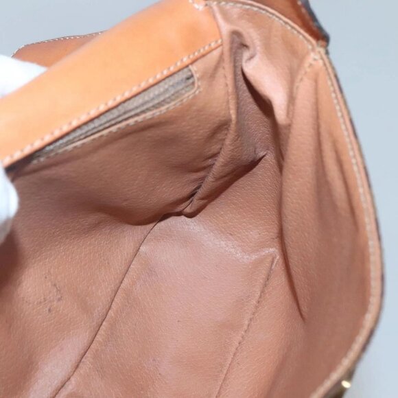 CELINE Macadam Canvas Shoulder Bag PVC Leather Brown Gold Auth yk18347 - Picture 13 of 16